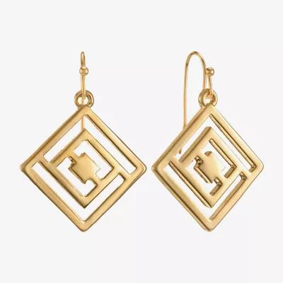Liz Claiborne Womens Square Drop Earrings