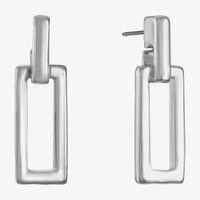 Liz Claiborne Womens Square Hypoallergenic Drop Earrings