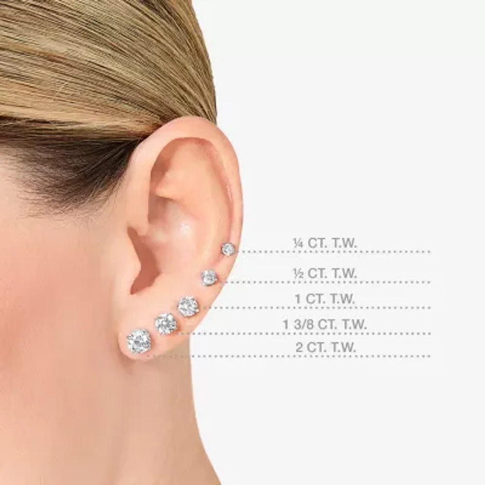 Ever Star 1/2 CT. T.W. Lab-Grown (G / SI1-SI2) Diamond 10K or 14K Gold Round Stud Earrings