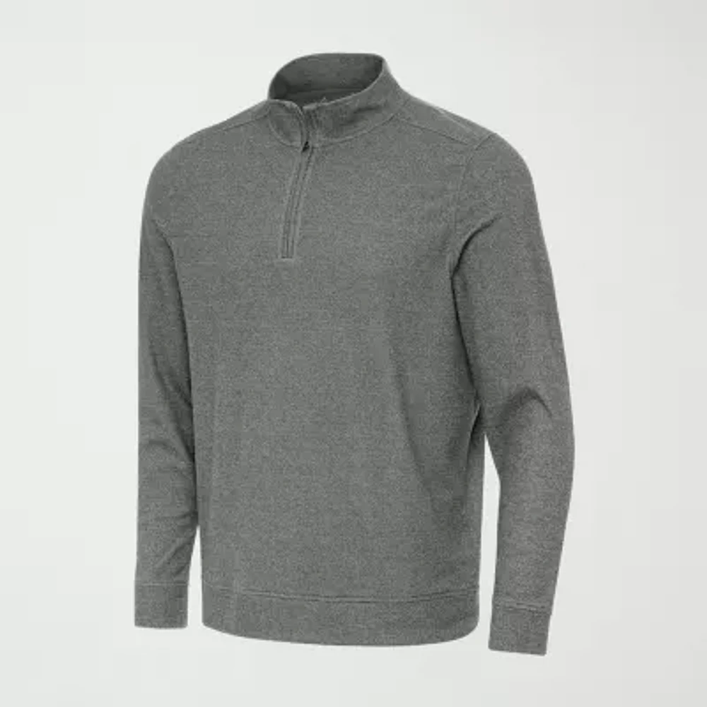 Antigua Mens Long Sleeve Active Quarter-Zip Pullover