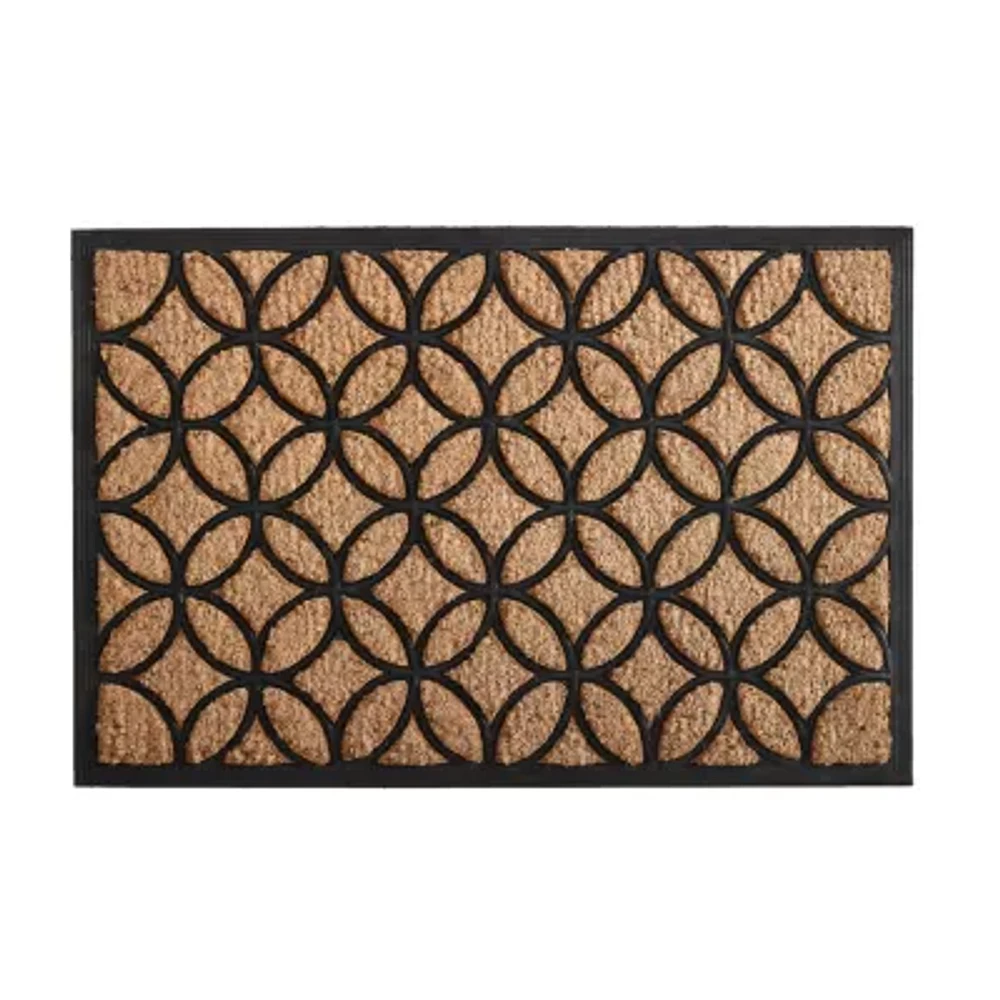 Calloway Mills Circles Outdoor Rectangular Doormat