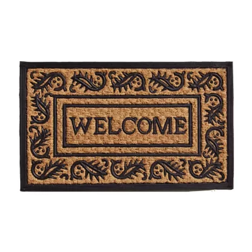 Calloway Mills Border Welcome Outdoor Rectangular Doormat