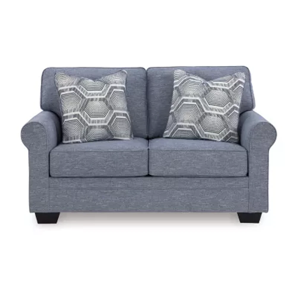 Signature Design by Ashley Carissa Manor Loveseat in Blue