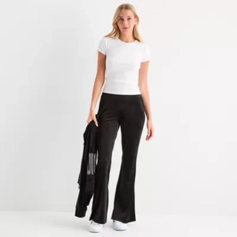 Juicy By Couture Womens Flare Mid Rise Classic Fit Juniors Track Pant