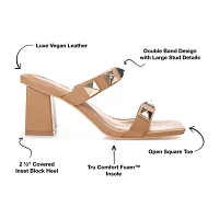 Journee Collection Kirian Womens Open Toe Block Heel Pumps
