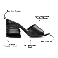 Journee Collection Leslee Womens Open Toe Block Heel Pumps