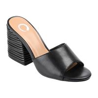 Journee Collection Leslee Womens Open Toe Block Heel Pumps