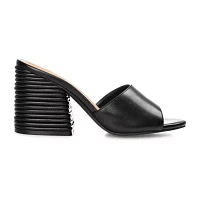 Journee Collection Leslee Womens Open Toe Block Heel Pumps