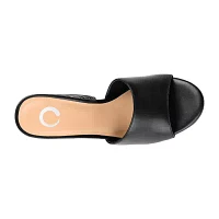 Journee Collection Leslee Womens Open Toe Block Heel Pumps