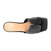 Journee Collection Renatta Womens Open Toe Block Heel Pumps