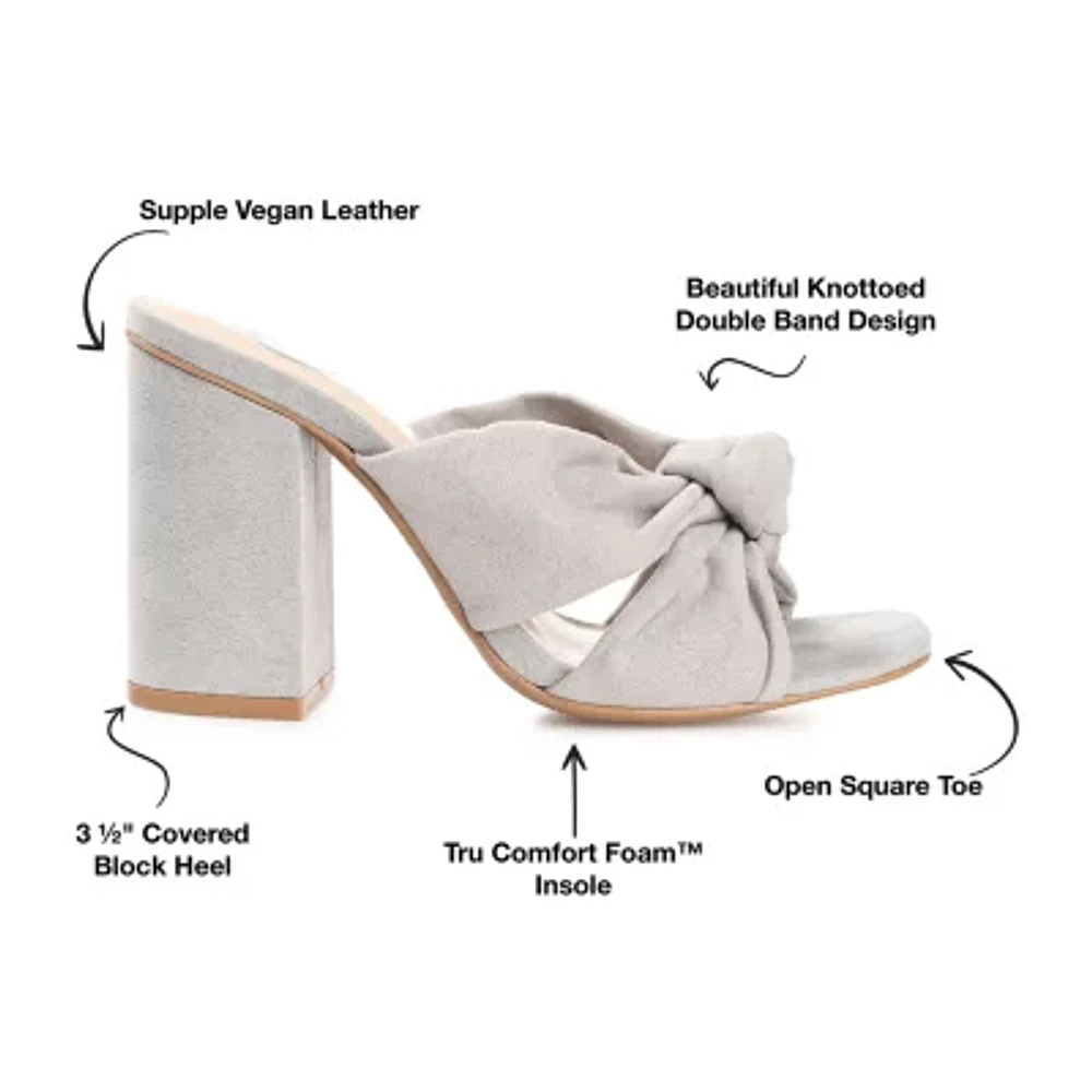 Journee Collection Tabithea Womens Open Toe Block Heel Pumps