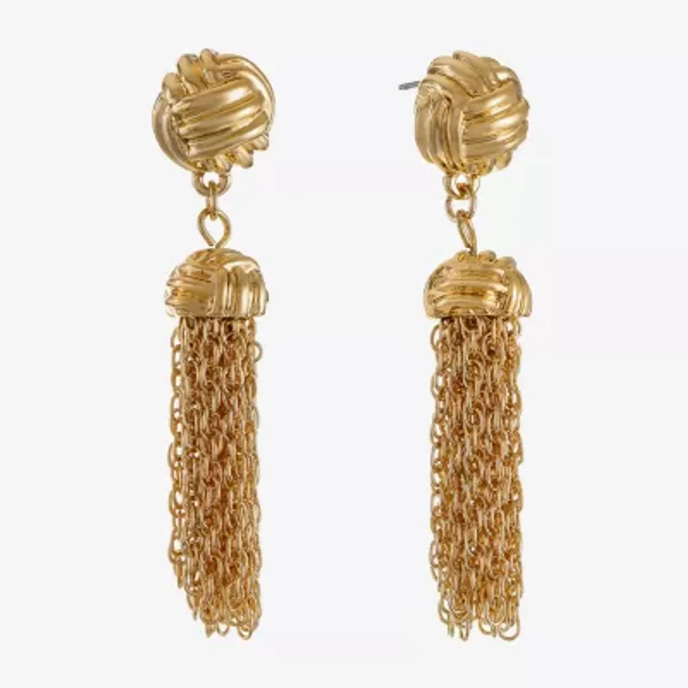 Monet Jewelry Tassel Womens Hypoallergenic Drop Earrings