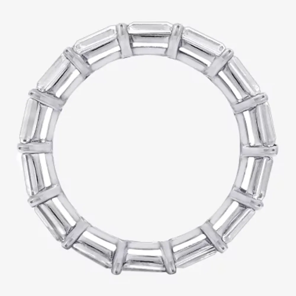 DiamonArt® White Cubic Zirconia Sterling Silver Eternity Band