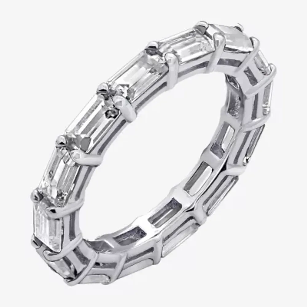 DiamonArt® White Cubic Zirconia Sterling Silver Eternity Band