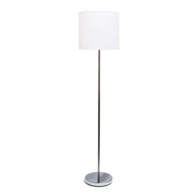 Brushed Nickel Drum Shade Floor Lamp