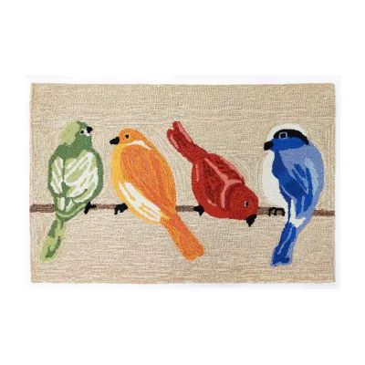 Liora Manne Frontporch Birds Hand Tufted Washable Indoor Outdoor Rectangular Accent Rug