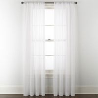Home Expressions Remy Solid Rod Pocket Sheer Single Curtain Panel
