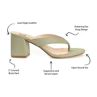 Journee Collection Alika Womens Open Toe Block Heel Pumps