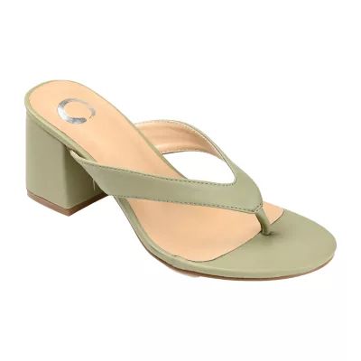 Journee Collection Alika Womens Open Toe Block Heel Pumps
