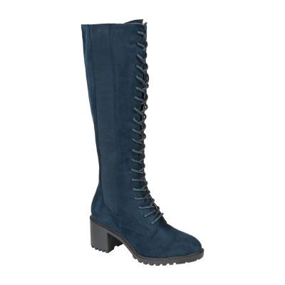Journee Collection Womens Jenicca Extra Wide Calf Stacked Heel Dress Boots