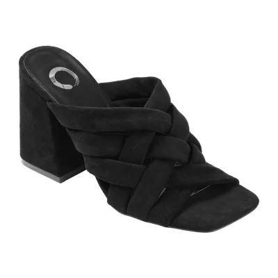 Journee Collection Dorisa Womens Open Toe Block Heel Pumps