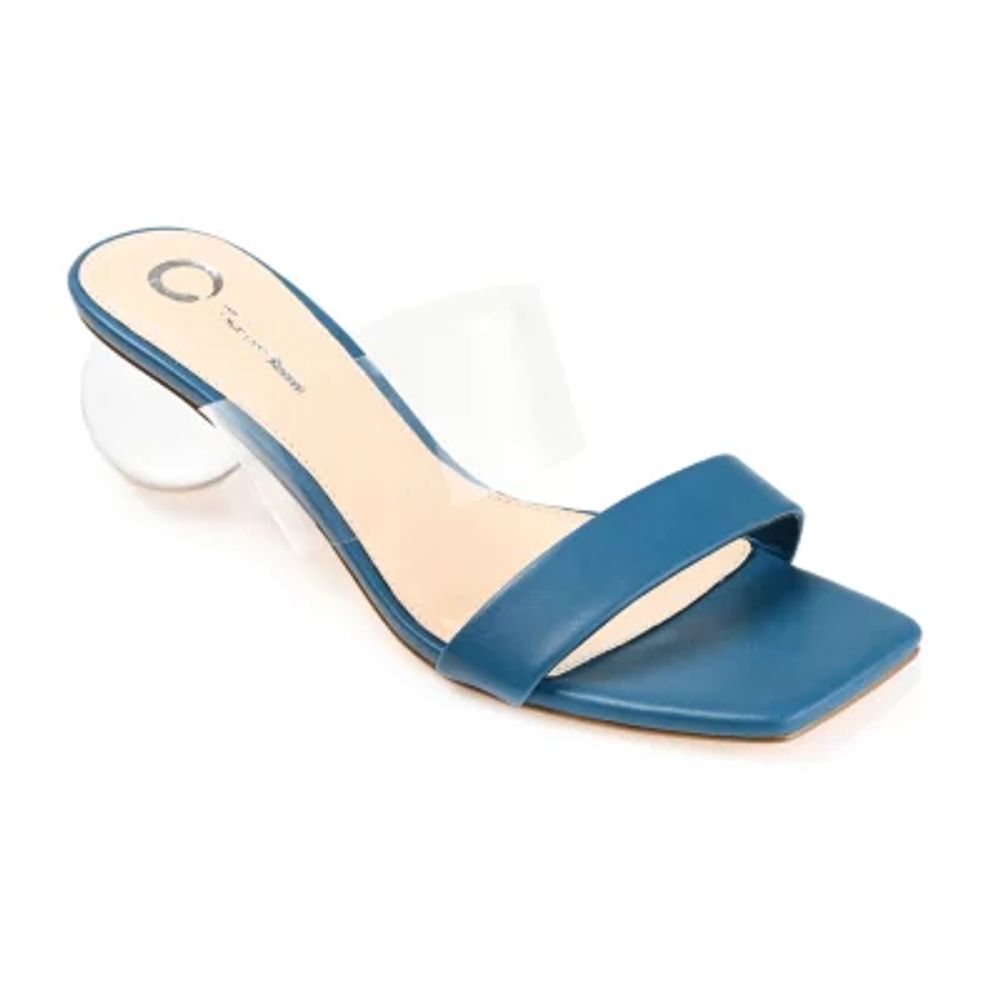 Journee Collection July Womens Open Toe Block Heel Pumps