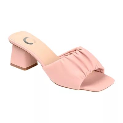Journee Collection Briarr Womens Open Toe Block Heel Pumps