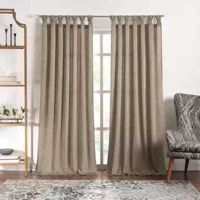 Achim Peri Tulip Tab Top Light-Filtering Single Curtain Panel