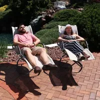 Folding Rocking Chaise 2 Pack Lounge Chair