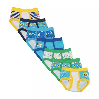 Toddler Boys Baby Shark 7 Pack Briefs