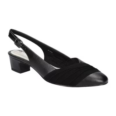 Easy Street Bates Womens Round Block Heel Pumps