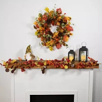 Northlight Berries Leaves Unlit Christmas Indoor Garland