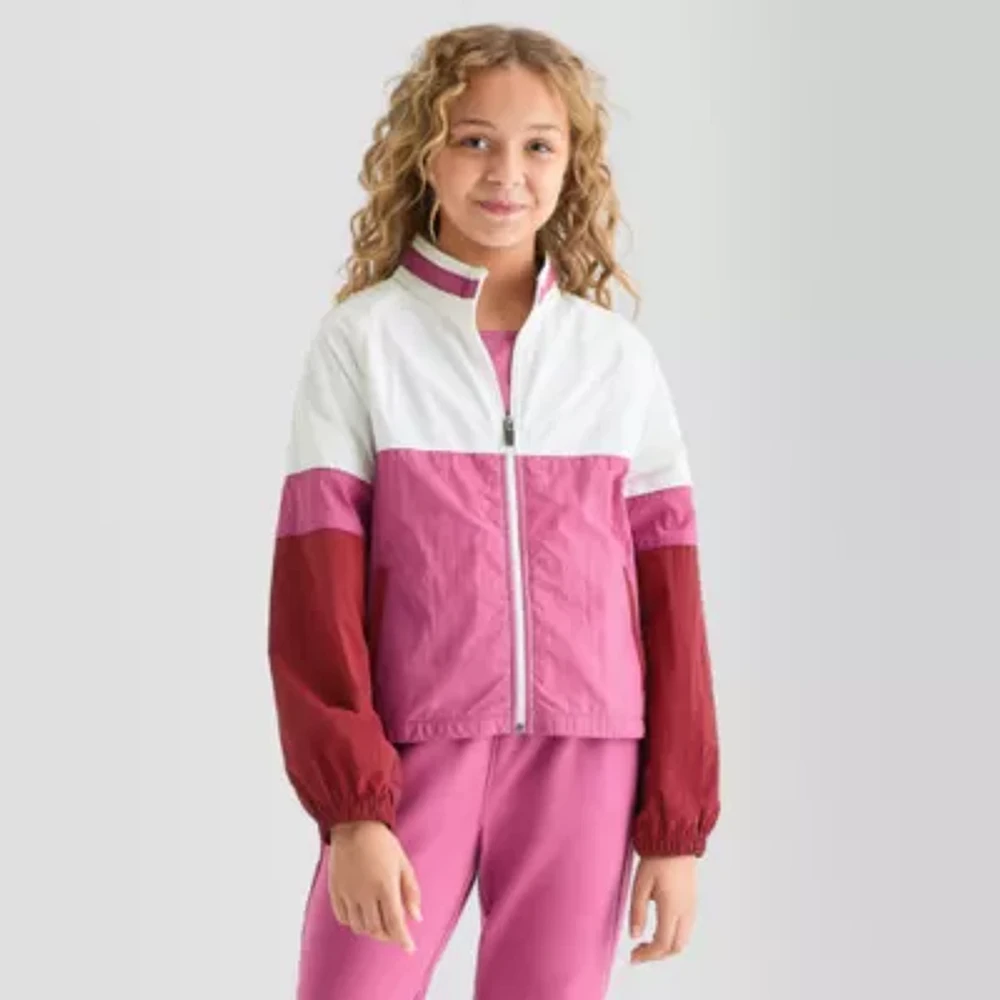 Xersion Little & Big Kid Girls Water Resistant Lightweight Anorak