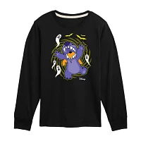 Disney Collection Little & Big Kid Boys Crew Neck Long Sleeve Lilo Stitch Graphic T-Shirt