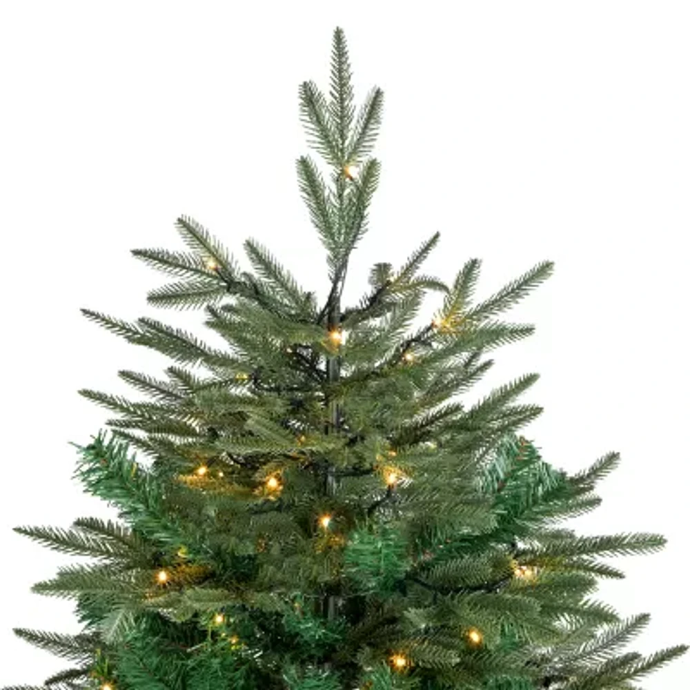 7.5' Pre-Lit Hudson Fir Artificial Christmas Tree Warm White LED Lights