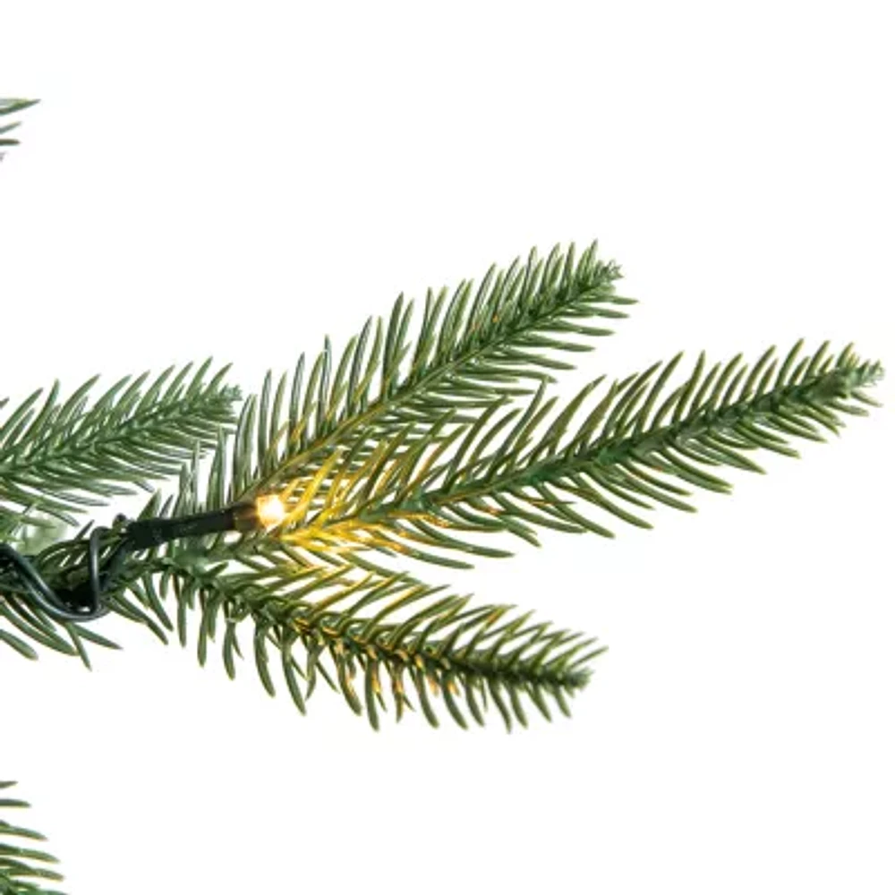 7.5' Pre-Lit Hudson Fir Artificial Christmas Tree Warm White LED Lights