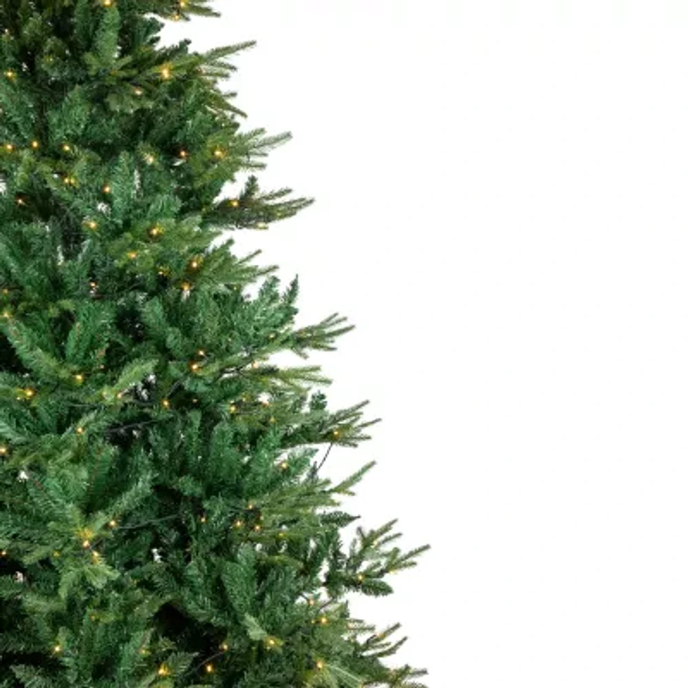 6.5' Pre-Lit Juniper Pine Artificial Christmas Tree Warm White LED Lights