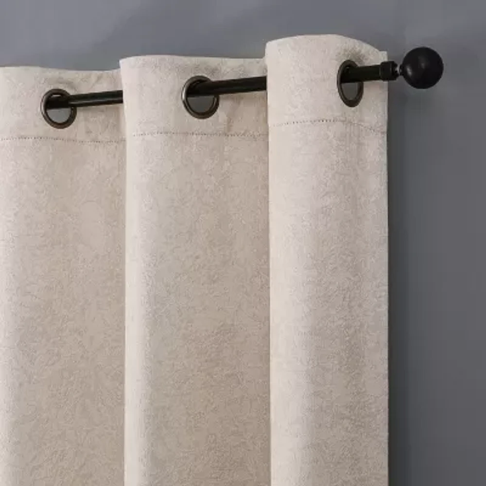 Regal Home Pascal Grommet Top Energy Saving Embossed Blackout Set of 2 Curtain Panel