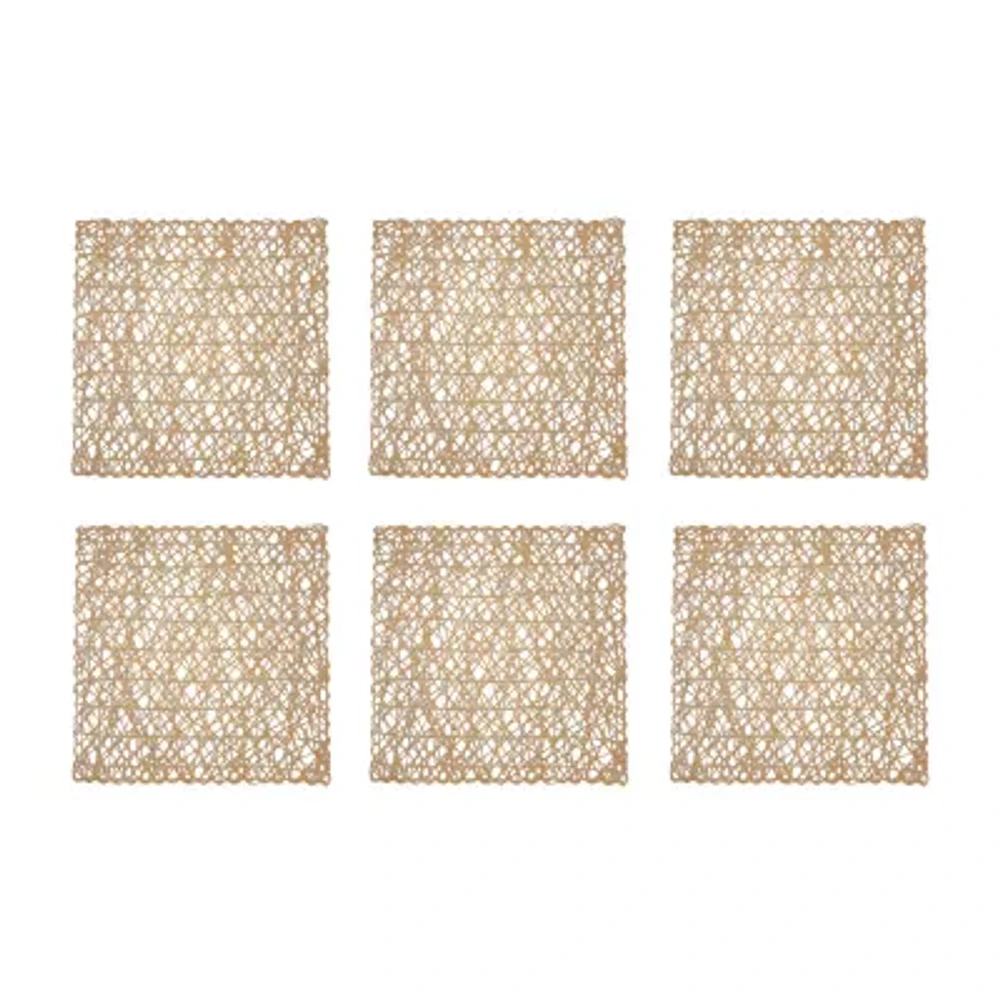 Design Imports Square Woven Paper 6-pc. Placemat