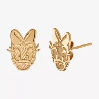 14K Gold 10.1mm Daisy Duck Mickey and Friends Mickey Mouse Clubhouse Stud Earrings