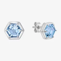 Gemstone Sterling Silver 8mm Stud Earrings