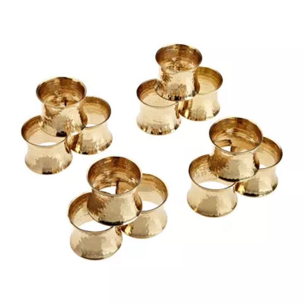 Design Imports Hammered 12-pc. Napkin Rings