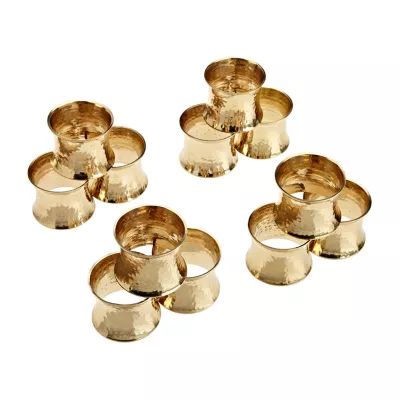 Design Imports Hammered 12-pc. Napkin Rings