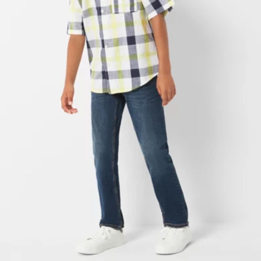 Thereabouts Little & Big Kid Boys Adjustable Waist Stretch Fabric Slim Fit Jean
