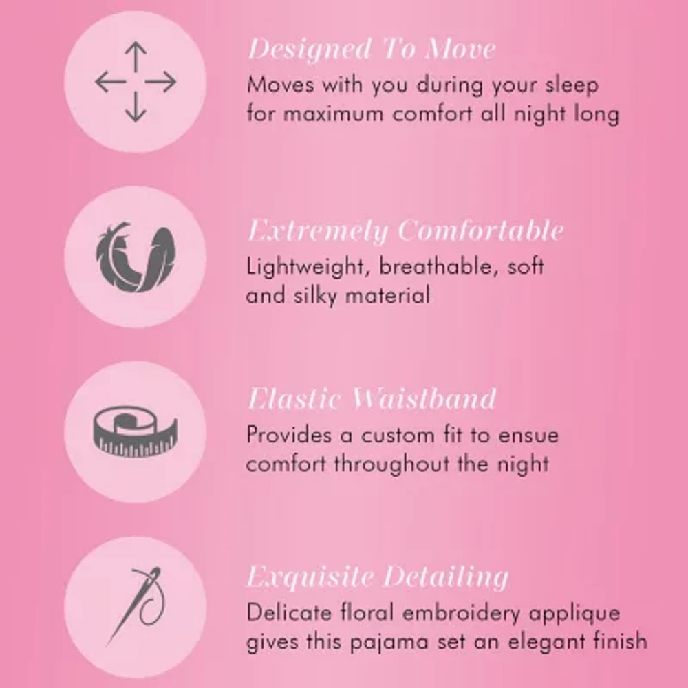 Exquisite Form Womens V-Neck Short Sleeve 2-pc. Average Figure Pajama Sets