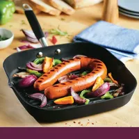 Anolon Advanced Home Hard Anodized 11" Square Grill Pan with Pour Spouts