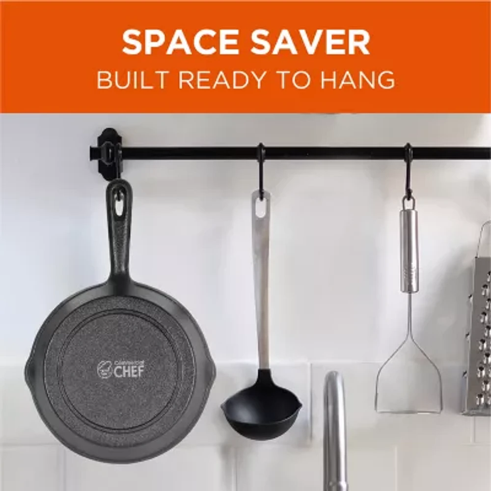 Commercial Chef Set 3-pc. Cast Iron Skillet