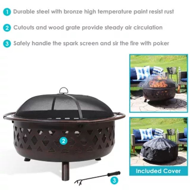 Sunnydaze Collection Portable Weather Resistant Fire Pit