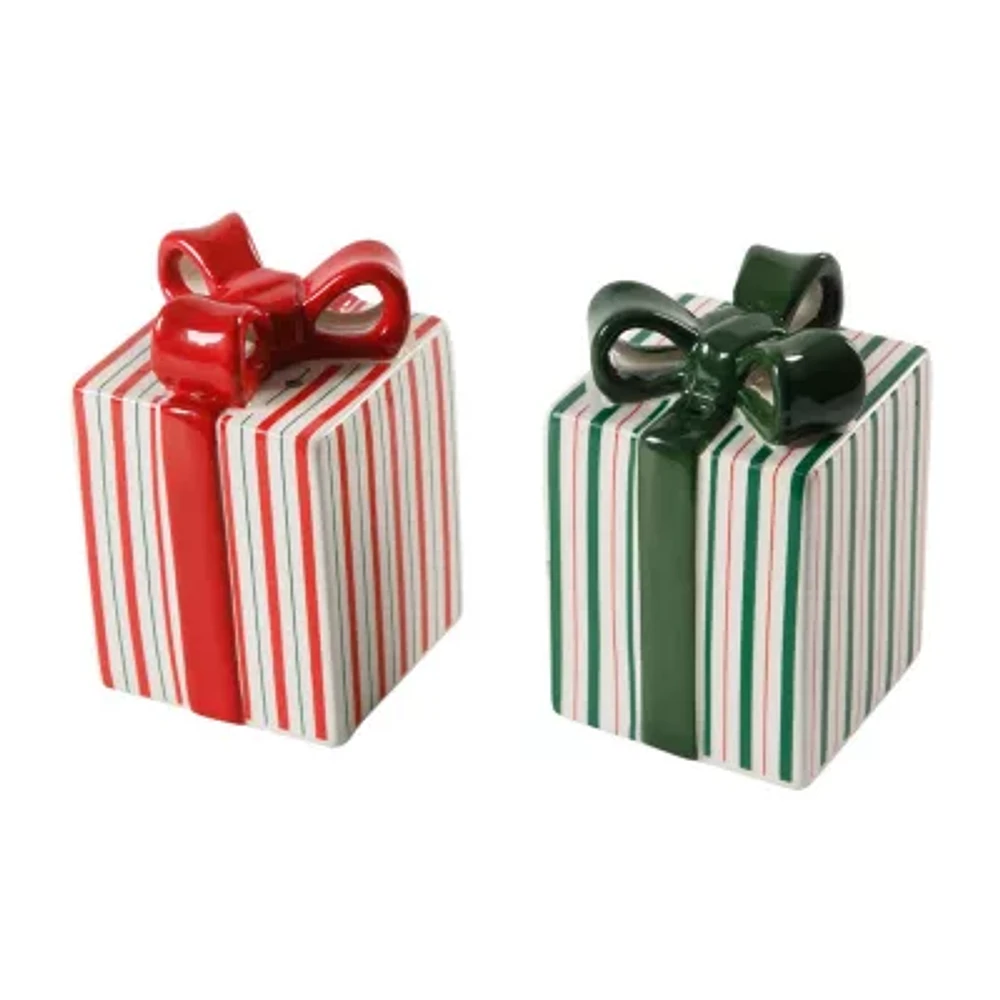Martha Stewart Festive Bow Ceramic Salt & Pepper Shaker
