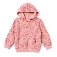 Okie Dokie Toddler & Little Girls Fleece Hooded Lightweight Puffer Jacket
